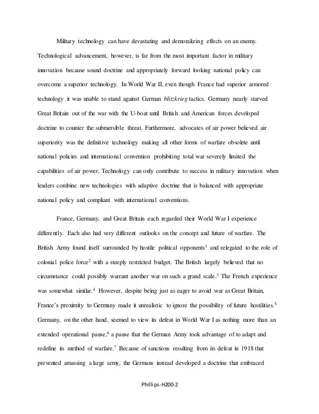 military innovation essay